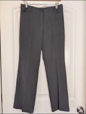 LOFT Women's Straight Leg Dress Pants in Charcoal Gray